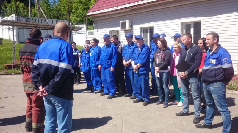 Пожарные учения провели на территории Рузского Купажного завода
