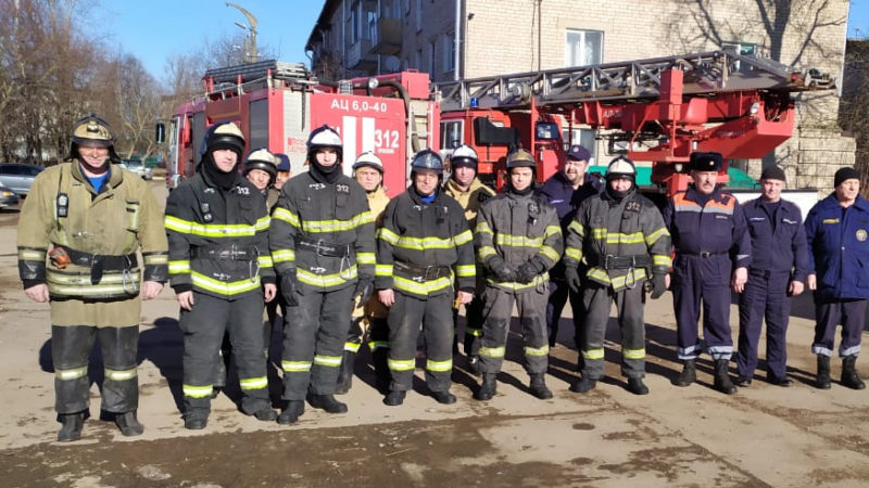 В Рузском округе тренировались пожарные