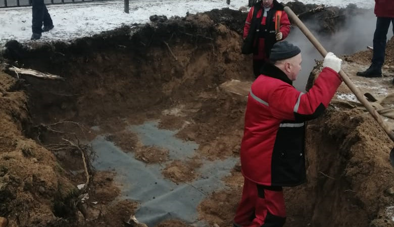 В Рузе ликвидируют порыв трубопроводе
