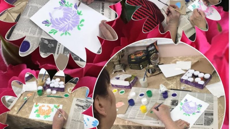 Рузские пенсионеры рисовали на офлайн занятии