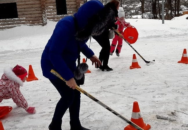 Ружане устроили семейные соревнования на Городке