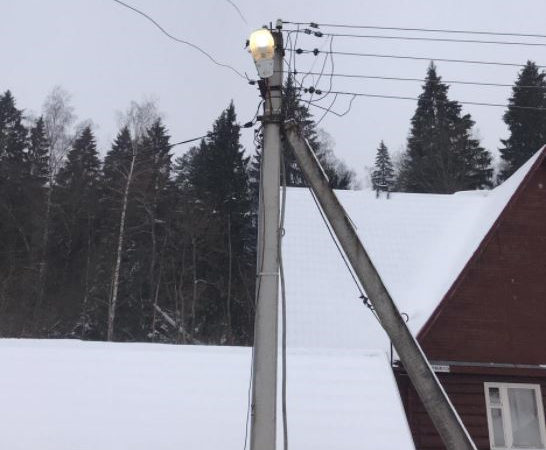 В Рузском округе ремонтируют фонари