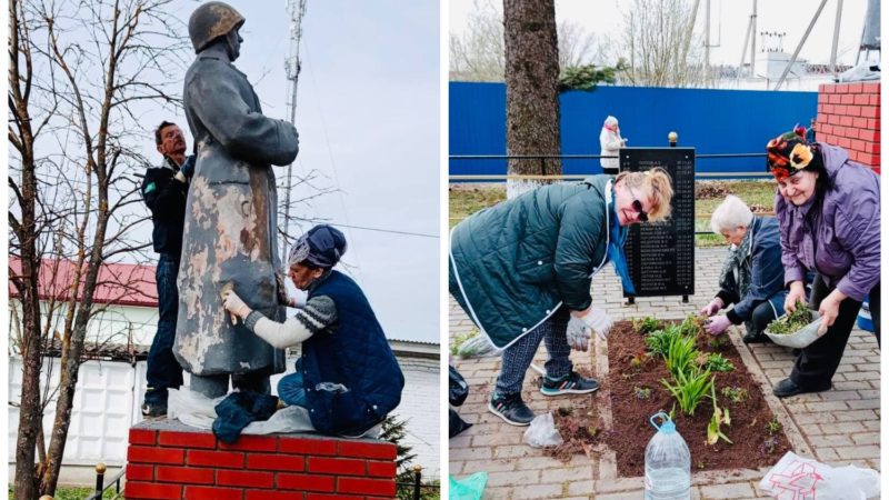 Рузские долголеты благоустроили памятник