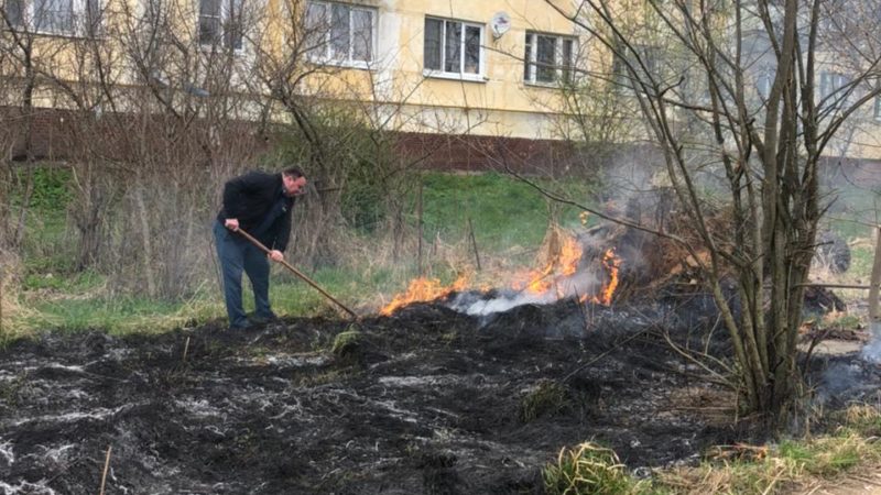 Пожар в Старой Рузе предотвращен