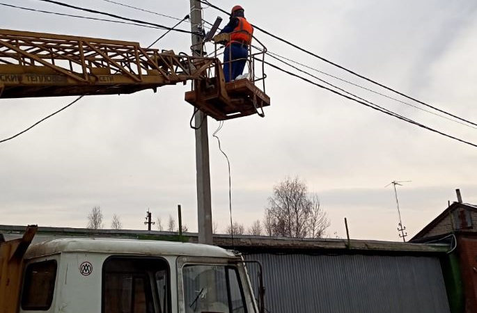 В Рузском округе ремонтируют фонари
