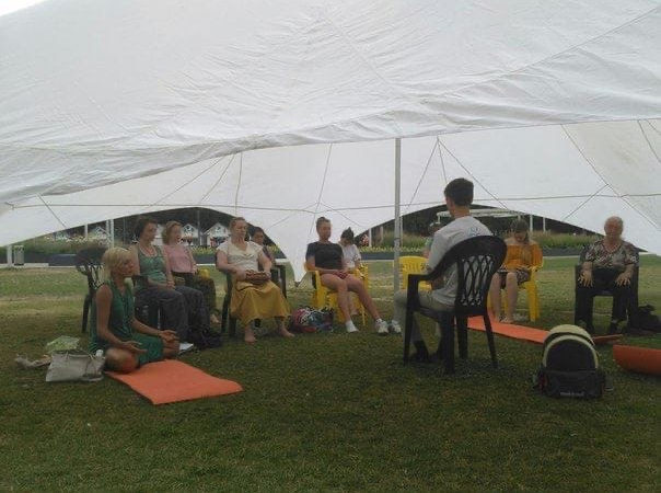 Занятия йогой в парке «Городок»