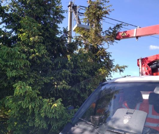В Рузском округе меняют лампы в фонарях