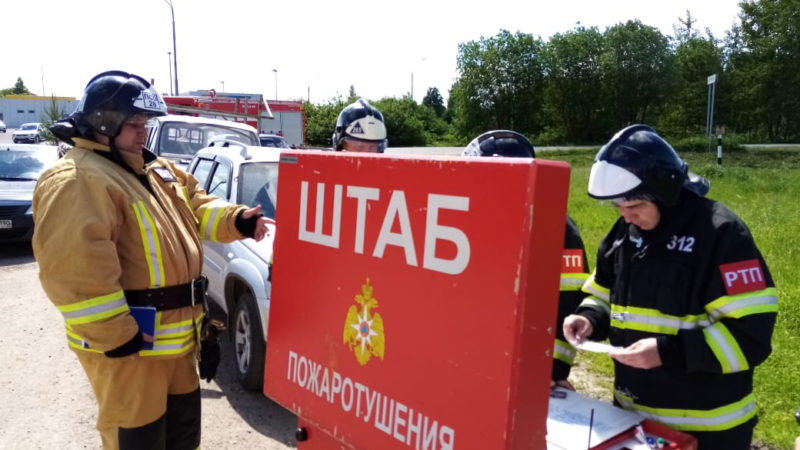 Рузские пожарные участвовали в учениях