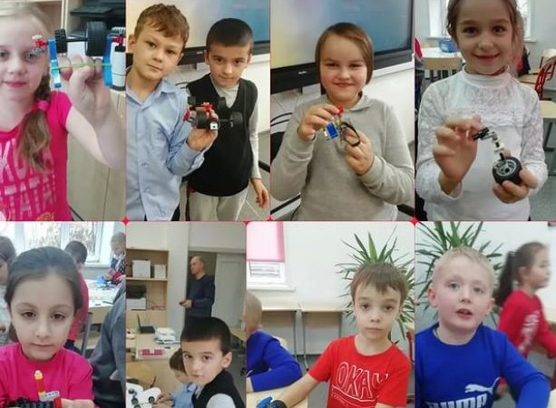 Юные дороховчане собирали модели из конструктора