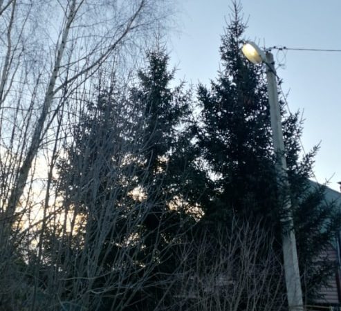 В Рузском округе ремонтируют уличные светильники