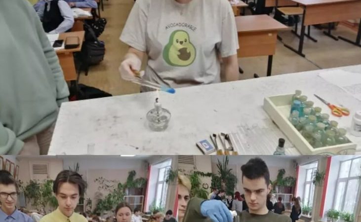 Дороховские школьники проводили химические опыты