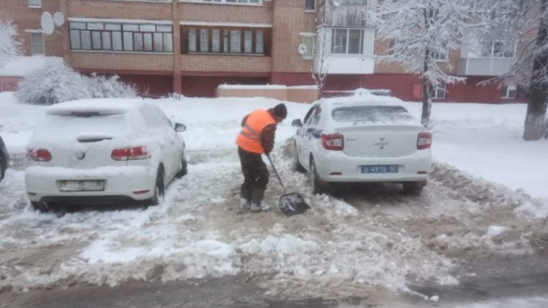 В Рузском округе расчищают общественные территории