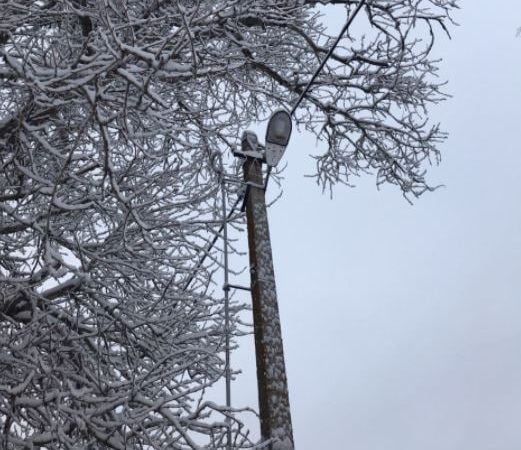 В Рузском округе меняют лампы в фонарях