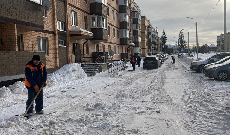 В Рузском округе ликвидируют последствия снегопада