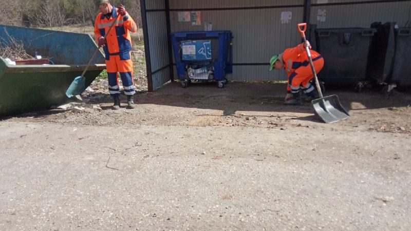 В Рузском округе приводят в порядок контейнерные площадки