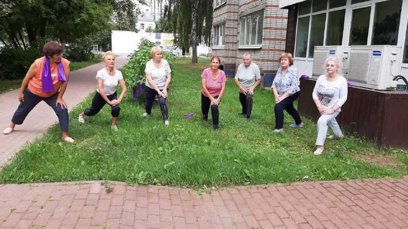 Занятия физкультурой для тучковских долголетов