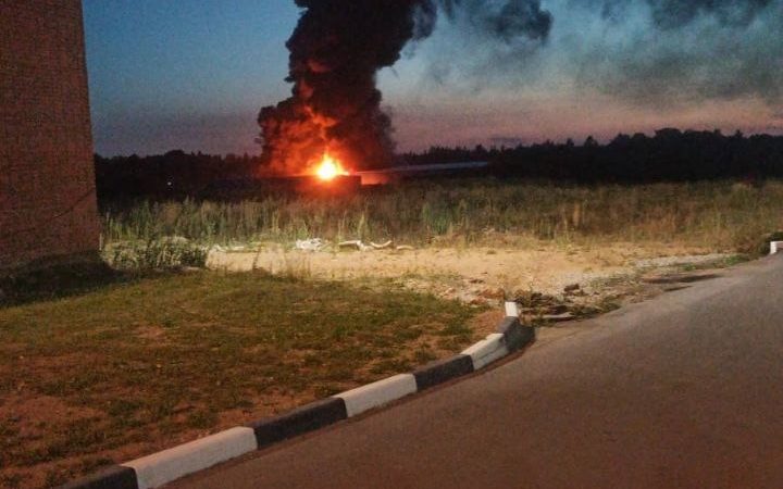 Пожар на складе в Тучково ликвидирован
