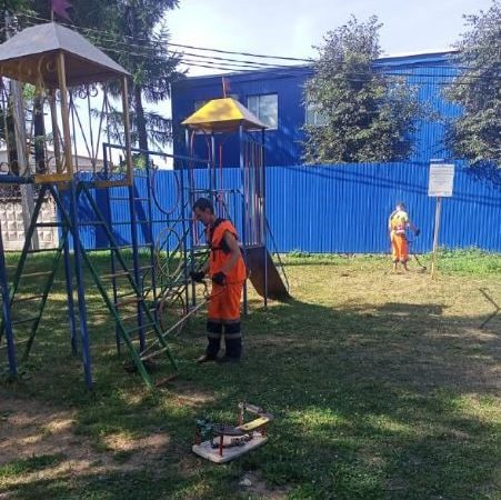 В Рузском округе содержат в порядке детские площадки