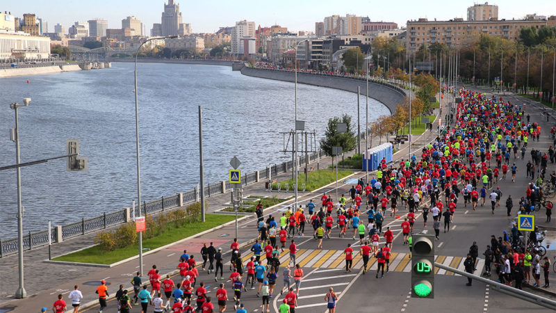 Рузские спортсмены бежали по Москве
