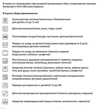 Молодежный центр РГО продолжает принимать гуманитарную помощь