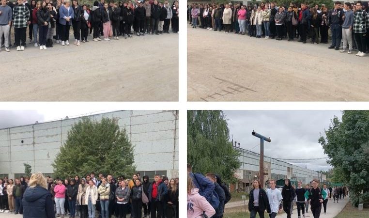 Тучковские студенты тренировались быстрой эвакуации из здания