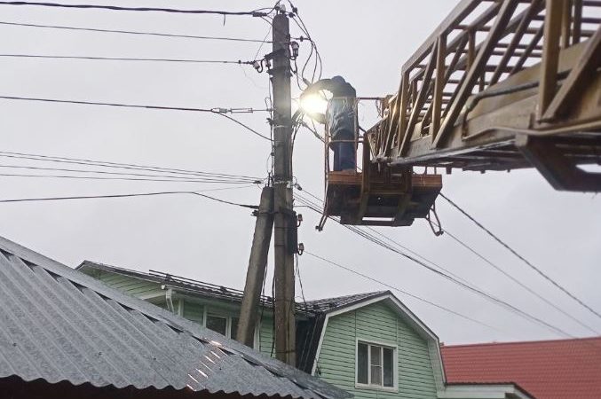 В Рузском округе приводят в порядок фонари