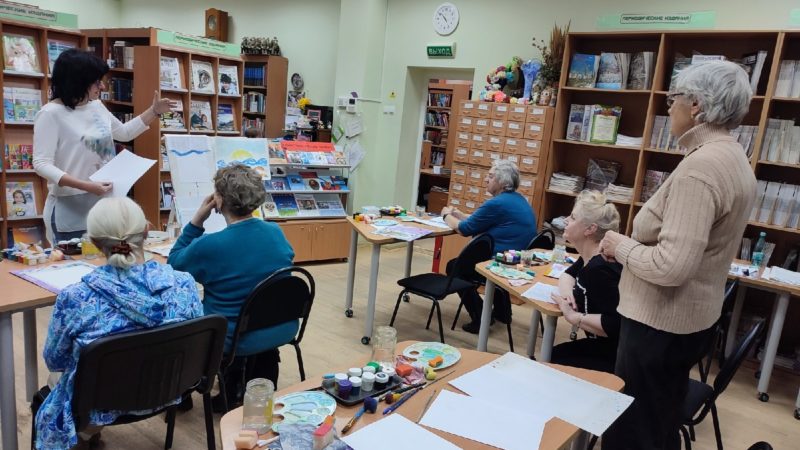 Тучковцы рисовали горные вершины