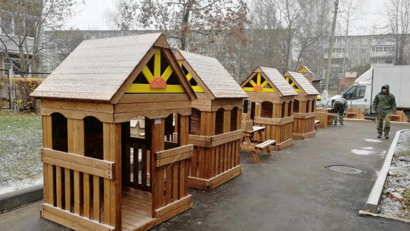 В Рузском округе переоборудуют прогулочные площадки в детских садах