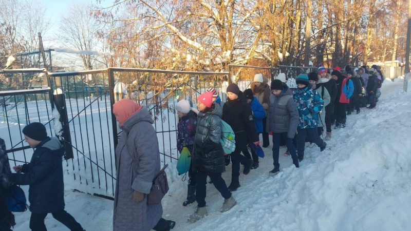 Рузские школьники отрабатывали действия при эвакуации