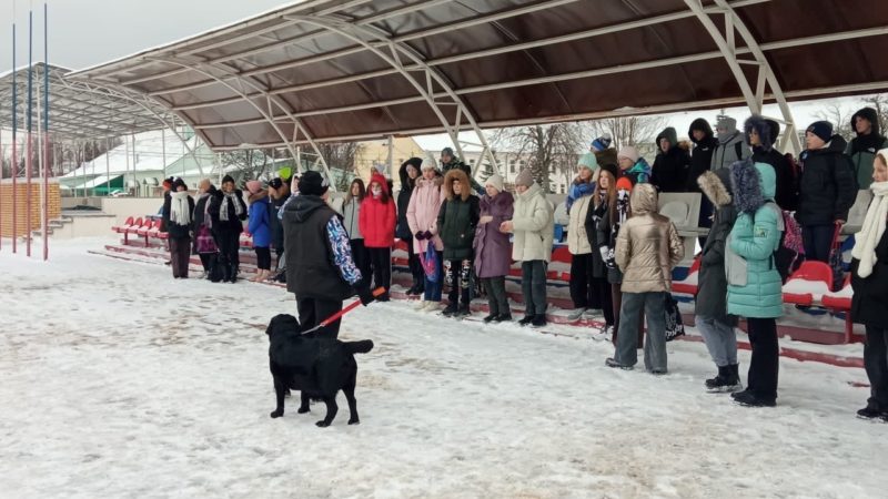 Рузским школьникам показали работу кинологов