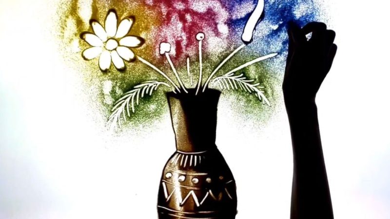 Ружане создают песочные картины