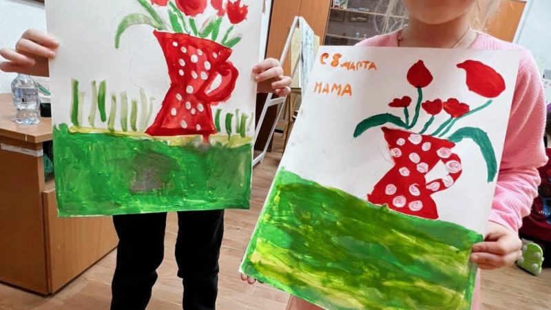 Юные тучковцы создавали весеннее настроение