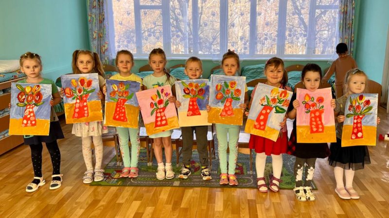 Юные дороховчане рисовали весеннее настроение