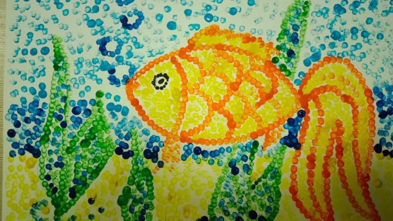 Юные жители Брикета осваивали пуантилизм