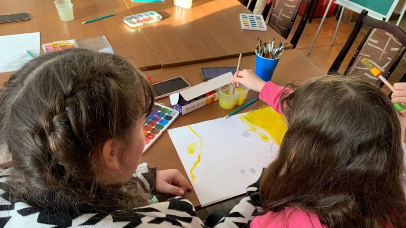 Полярный медведь акварелью – от юных ружан