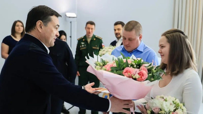 Андрей Воробьев побывал на бракосочетании у участника СВО