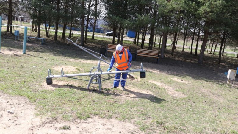 В Рузском округе красят и ремонтируют оборудование на ДИП