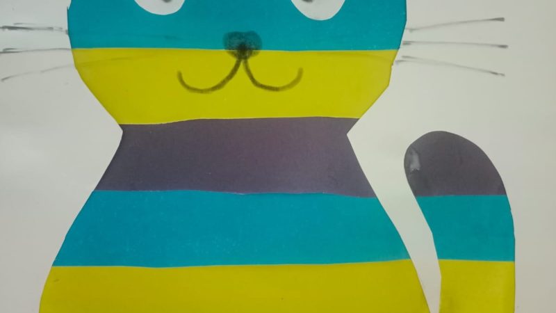 Брикетцы мастерили радужного кота