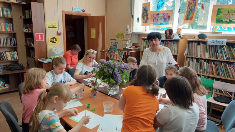 Дороховчане рисовали акварелью