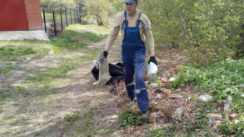 В Рузском округе убирают мусор в населенных пунктах
