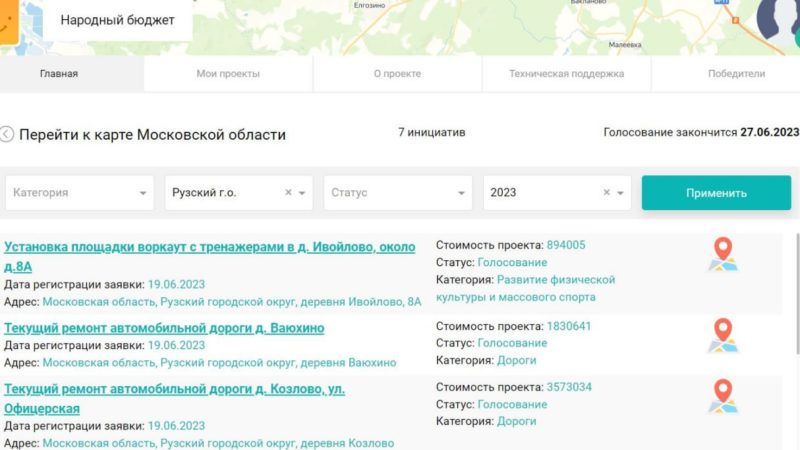 Ружан информируют о голосовании за проекты инициативного бюджетирования