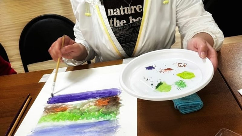 Беляногорцы рисовали акварели