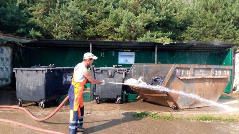 В Рузском округе содержат в порядке контейнерные площадки