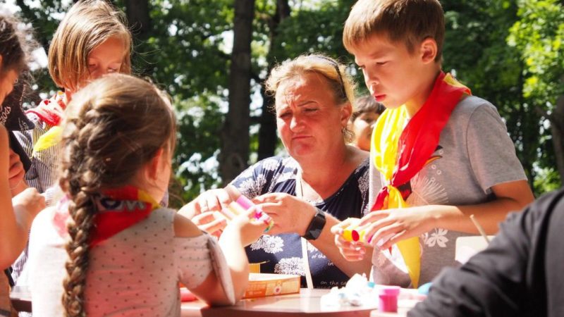 Посетители Городка занимались творчеством на свежем воздухе