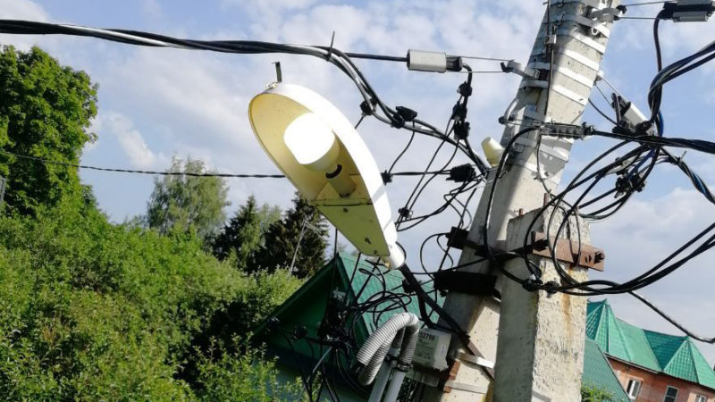 В Рузском округе ремонтируют фонари