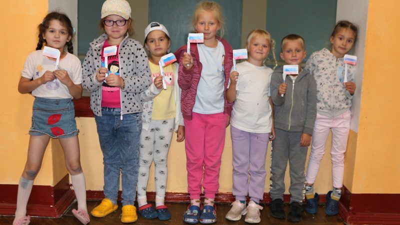 Дороховчане мастерили флаги в технике оригами