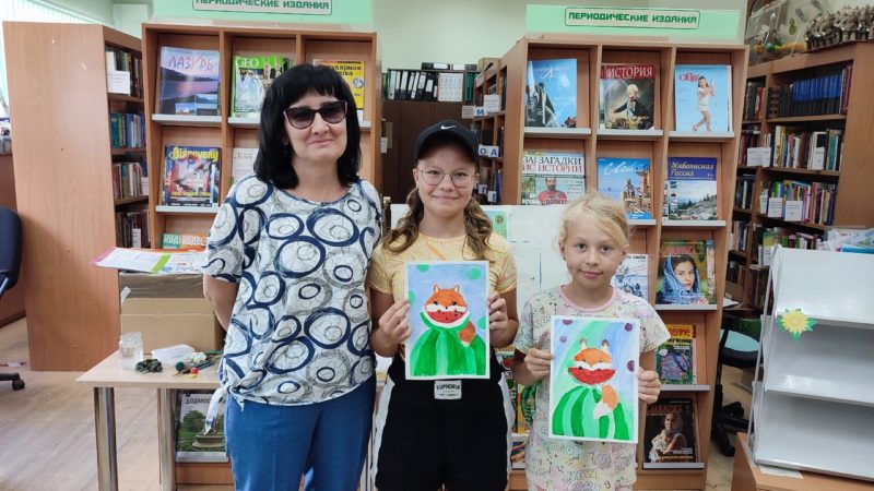 В Тучковской библиотеке рисовали рыжего любителя арбузов