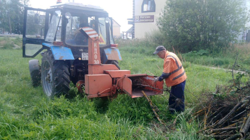 В Рузском округе дробят ветки