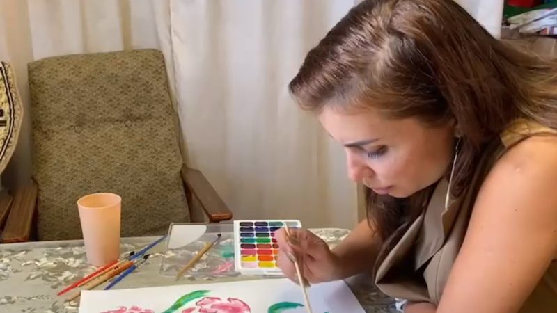 Орешкинцы учились рисовать