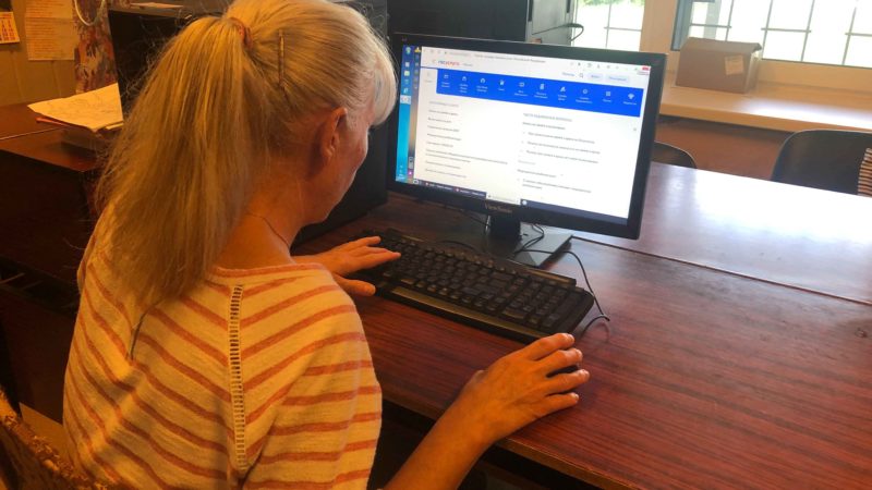 В Сытьковской библиотеке пенсионеры осваивают интернет